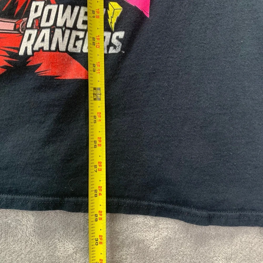 Power Rangers Its Morphin Time Graphic T Shirt Black Men's XL Cotton - Picture 4 of 6